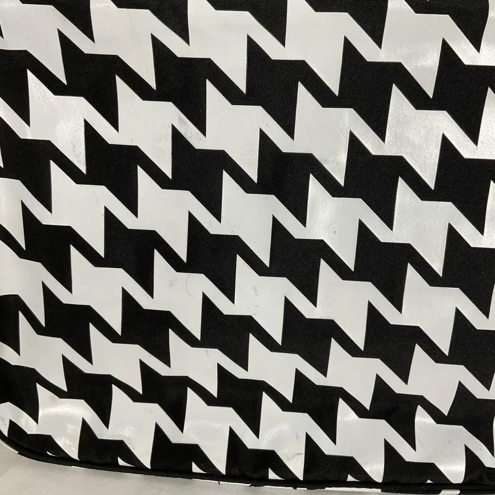 Harajuku Lovers Houndstooth Messenger Bag Black & White Laptop Shoulder Y2K
